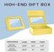 Gold Large Gift Box with Window, 13.5"x9"x4.3" Bridesmaid Box for Gift Giving,Birthday Gift Box with Magnetic,Closure Lid Gift Box for Presents,Cute Box,Luxury for Gift Packaging,Gift Box for Wrapping Gifts